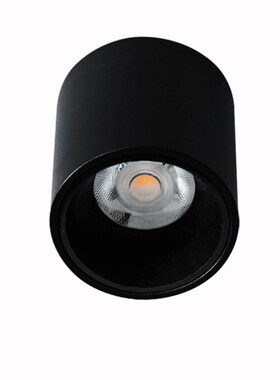 黑色led明装小射灯3W5W7W玄关过道免开孔天花灯防眩筒灯聚光24度