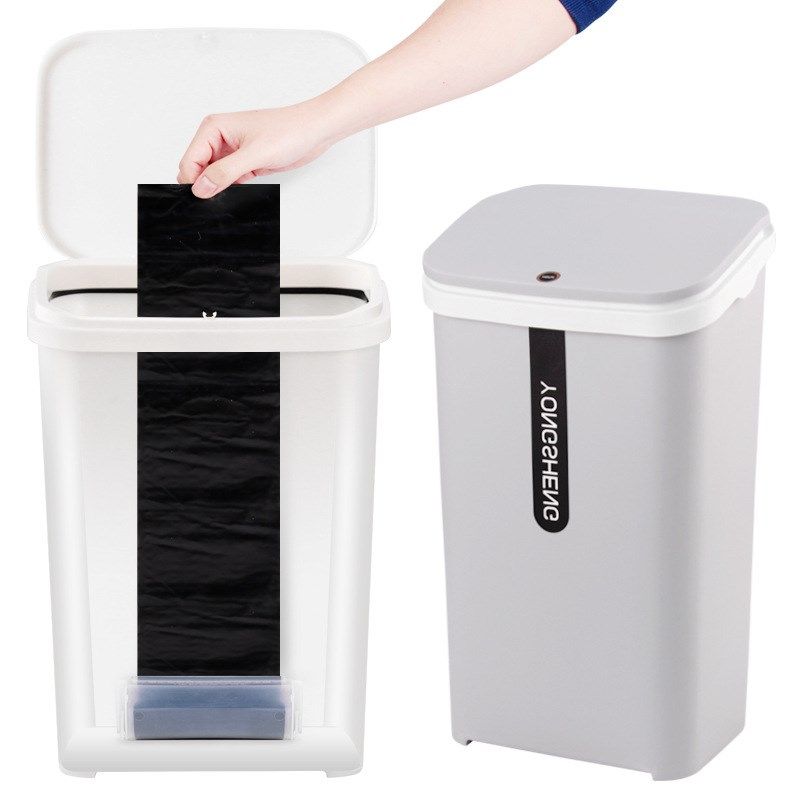 自动抽袋20升垃圾桶家用特大号容量客厅厨房商用餐厅带盖卫生间桶