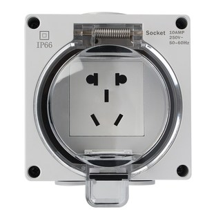 防水插座户外防雨罩充电桩明装电源长插排带开关室外防水盒保护盖