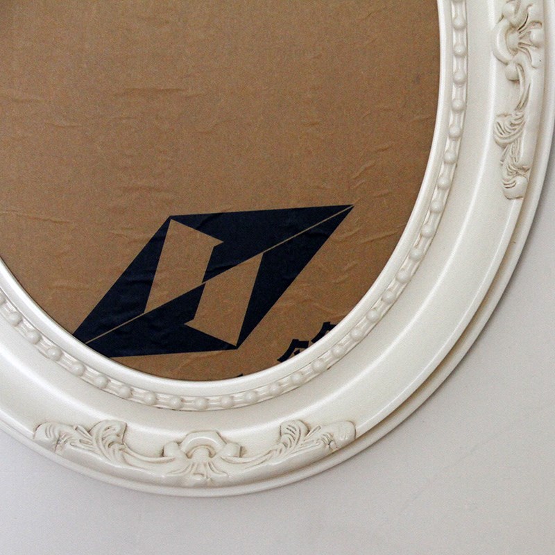 圆形油画框定制油画装裱椭圆形相框白色做M旧椭圆形相框宽度7cm