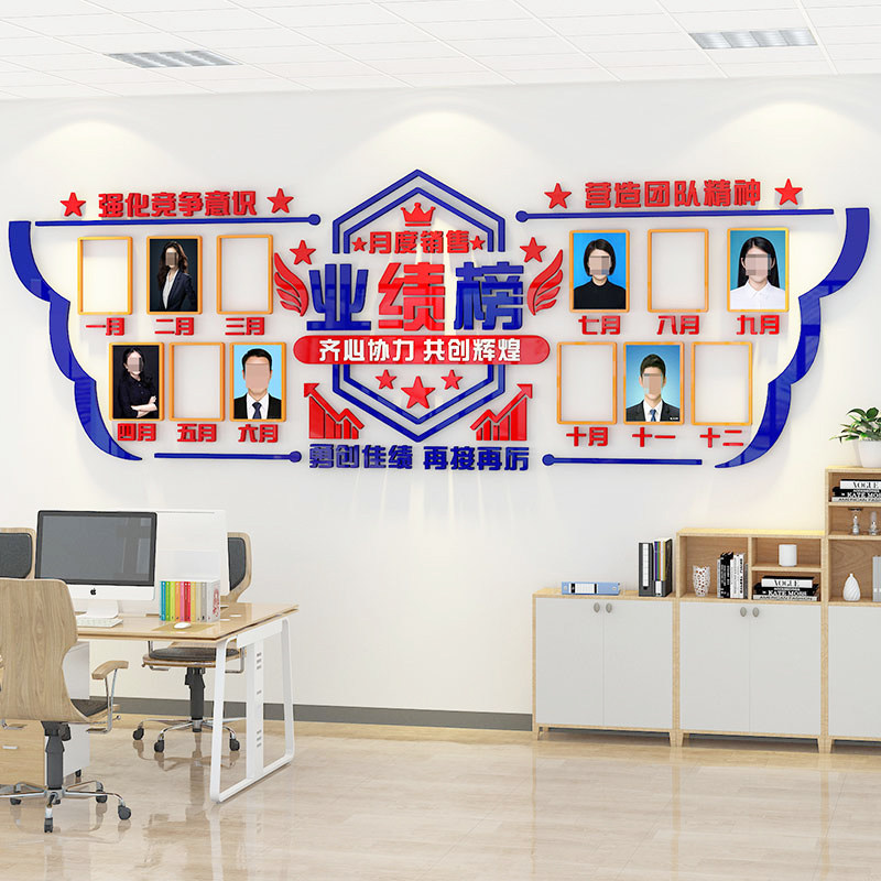 月度之星销售业绩pk榜优秀员工展示板荣誉墙贴办公室文化墙面装饰,家居饰品,软装墙贴,淘宝优惠券,粉丝福利购,淘宝优惠卷