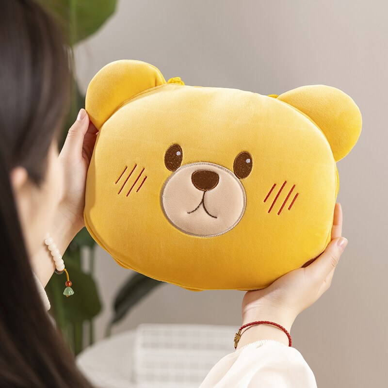 可爱动物抱枕毯两用毯子二合一车用车载办公室多功W能睡觉午睡枕