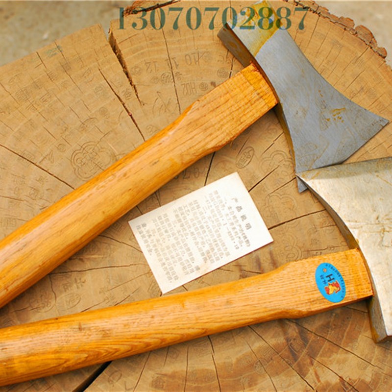 勃利双刃夹钢斧 赤峰利字牌双刃木工斧 J夹钢上顶 孔正 钢火很好