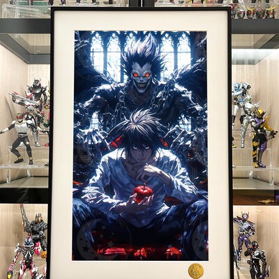 星空《死亡笔记L》Death Note琉克夜神月装饰画