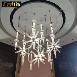 楼梯间吊灯艺术玻璃装饰灯会所美容院大厅玄关过道装饰灯前台灯具