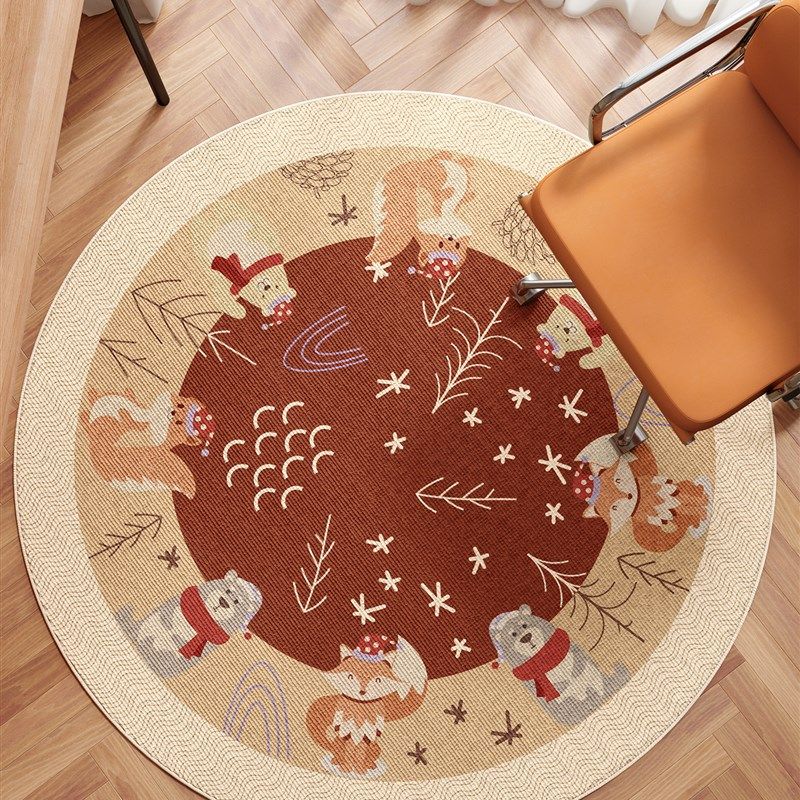 儿童房圆形地毯椅子垫卧室地垫房间客厅2025新款床边地毯垫阅读区,居家布艺,地毯,淘宝优惠券,粉丝福利购,淘宝优惠卷