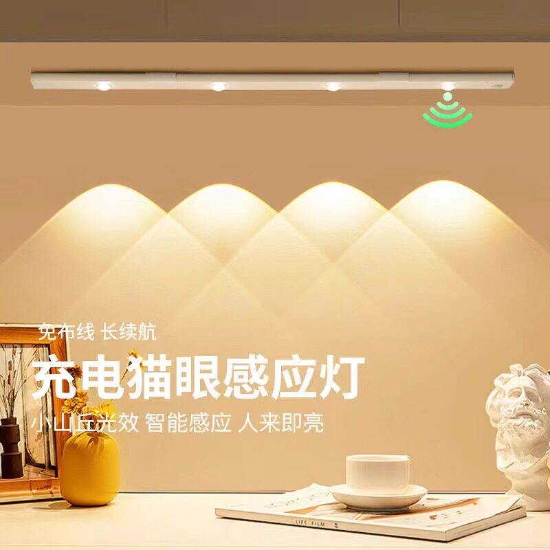 led灯条带充电式展示柜酒柜自粘无线玄关衣柜衣柜橱柜人体感应灯