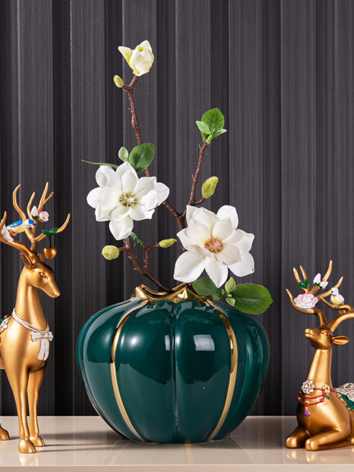 客厅麋鹿摆件 欧式家居鹿摆设装饰品 高档电视柜装饰工艺品