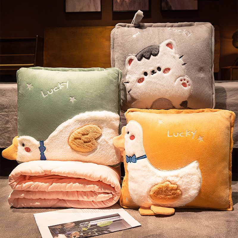 速发抱枕被子两用午睡子枕毯抱汽车枕垫空调被车载靠头被子多功能