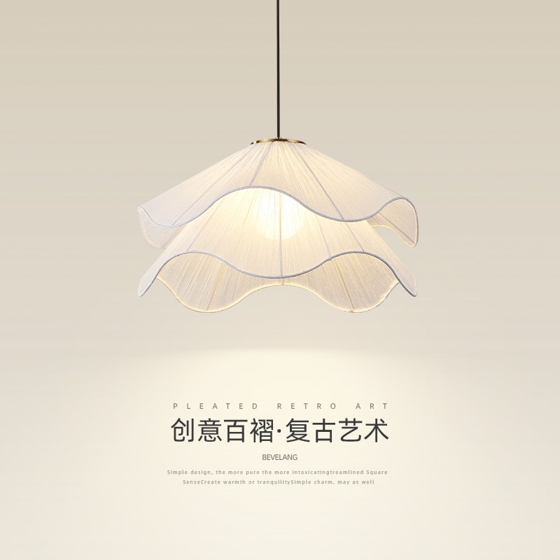 速发法布风餐厅吊灯奶油风创意式艺岛台吧台客级感高厅卧室房间灯