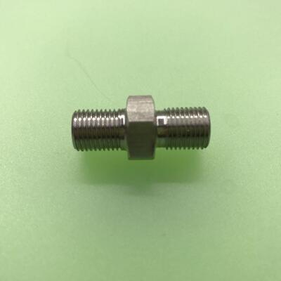 m10X1双外丝不锈钢接头 两边都是m10*1外螺纹 总长30mm m10x1对丝