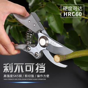 进口SK5钢修枝剪园林果树花艺粗枝花剪省力修剪树枝园艺剪刀剪枝