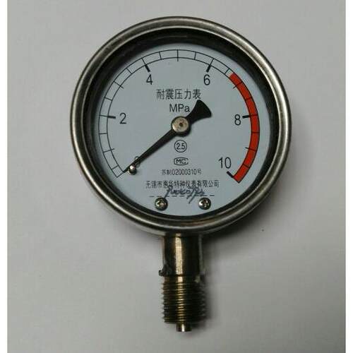 不锈钢压力表 y-60bf 0～10mpa 直径60mm 螺纹m14x1.5 径向表