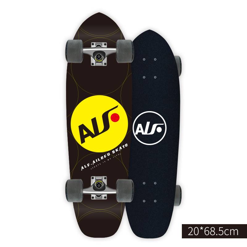 大鱼板专业滑板成年人初学者儿童代步刷街小鱼板四轮陆地冲浪板