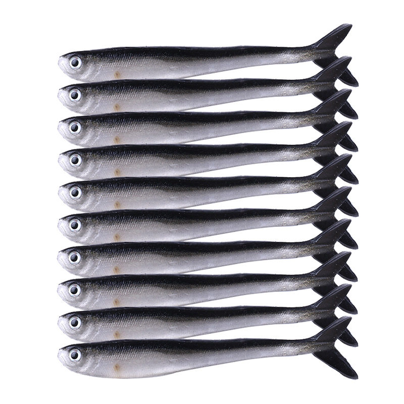 5pcs Fishing Lures Soft Bait 80mm Artificial Bait Shrimp Sal