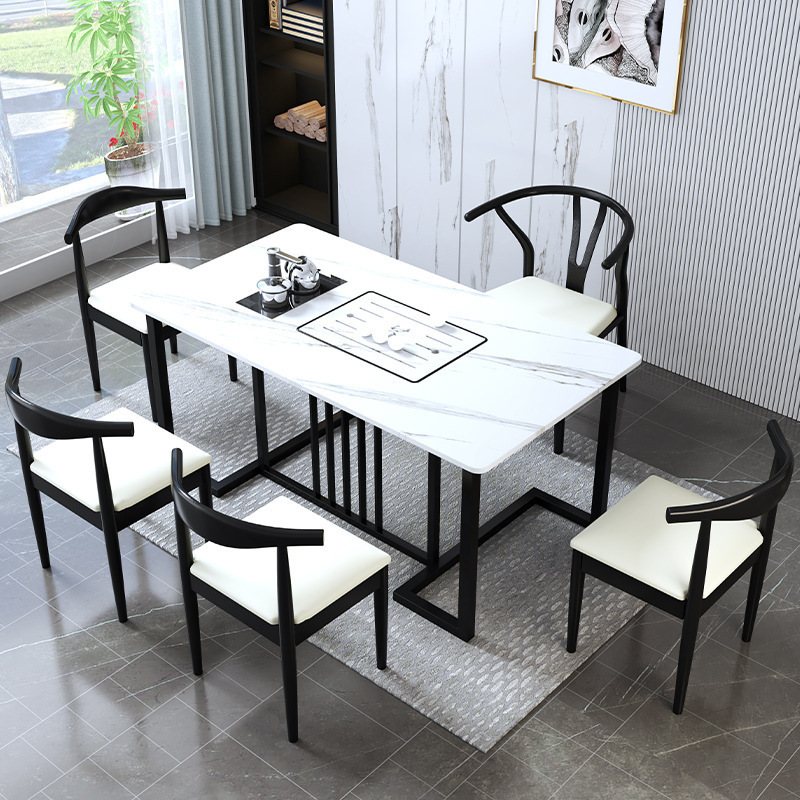 岩板茶桌椅组合高端轻奢阳台家用小茶台现代简约泡茶桌办公室茶桌