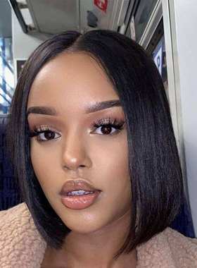 Peruvian human hair Bob wigs front lace180% densityhuman wig