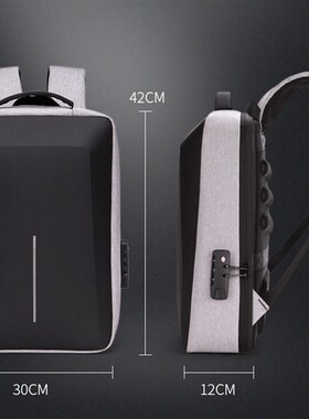 Mens Reflective Strip Multifunctional Anti theft Backpack 1