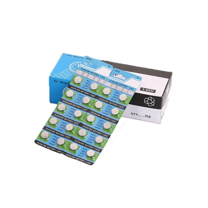 10PCS 1.55V AG13 LR44 Alkaline Cell Coin Battery AG 13 LR44W