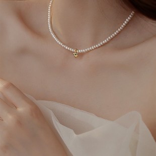 key Classy 爱心施家珍珠项链女轻奢小众设计颈链 设计师 法国