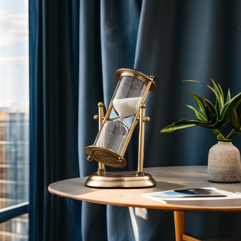 创意金属时间沙漏摆件北欧现代简约家居饰品客厅书房办公室装饰品