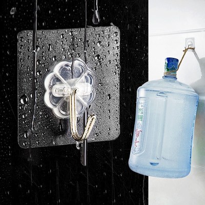 12pcs Strong Seamless Hook Waterproof Transparent Wall er Ha