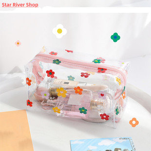 好货Big Waterproof Transparent Pencil Case PVC Stationery Gi