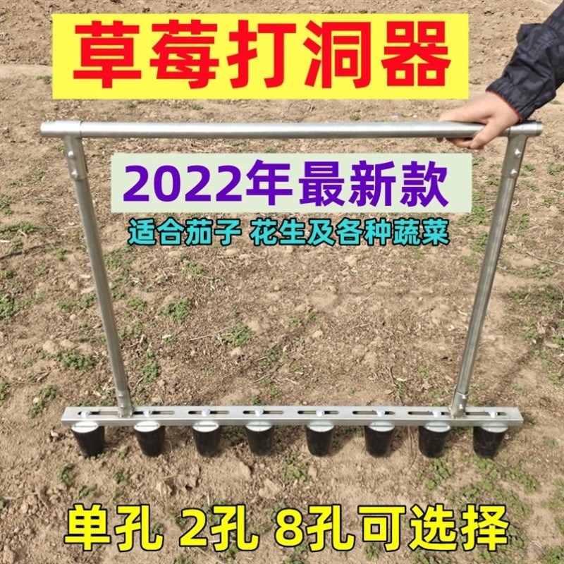 大棚打孔神器栽种草莓打窝器种植蔬菜打洞器打眼栽苗移苗打坑定植