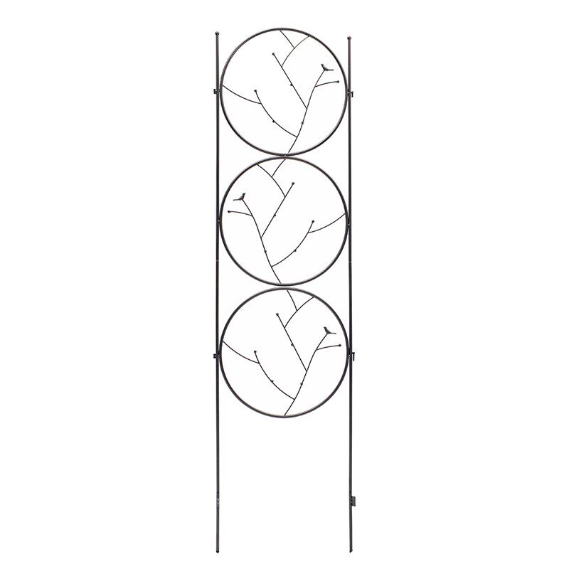 新中式铁艺小鸟屏风爬藤花架室内阳台月季铁线莲庭院地插屏风支架