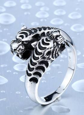 BEIER Personality Animal tend  Titanium Steel Mens Fashion