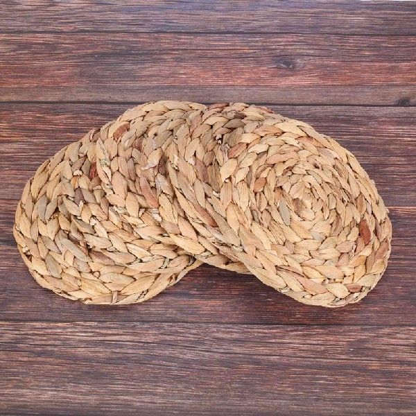 6Pack Round Woven Placemats For Dining Table, 7.8 Inch