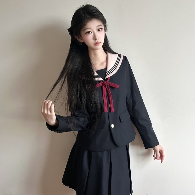 云靡 原创正统[秋穗高校]jk制服水手领西服学院长袖修身学生校服