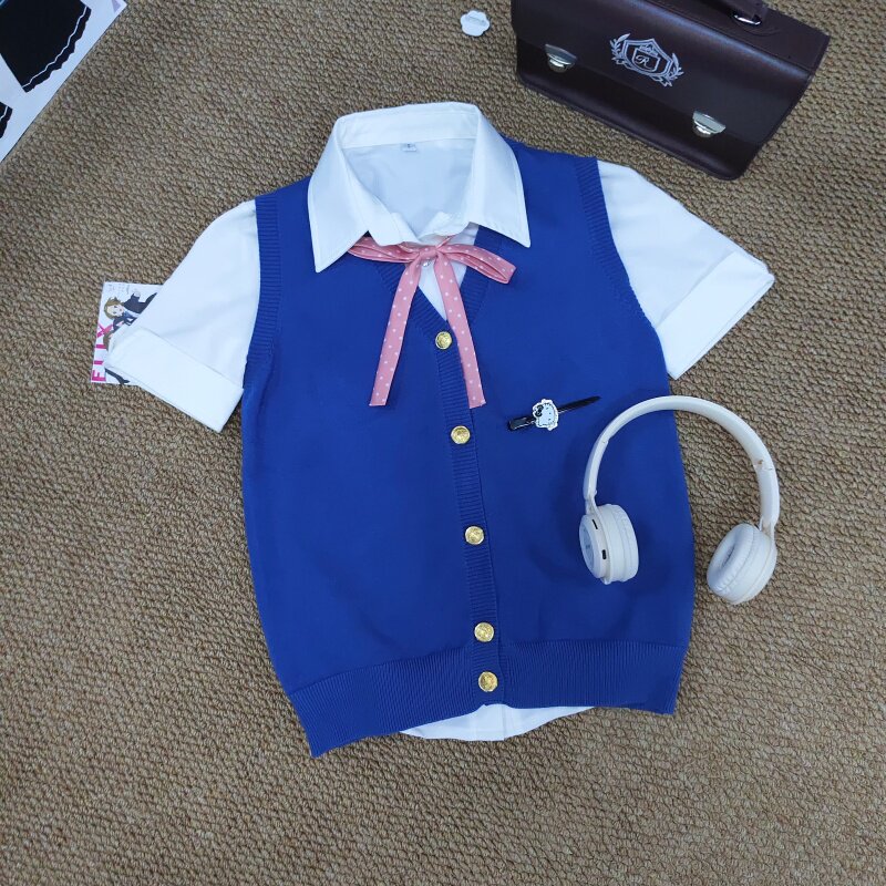 百搭新款jk制服日系开衫马甲背心