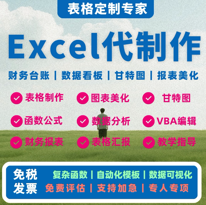 帮忙excel表格代做制作图表office办公制作