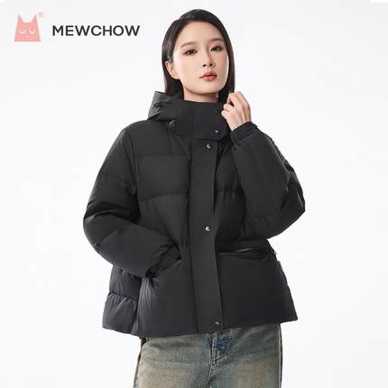 喵小周羽绒服女士冬季短款2024新款轻薄连帽羽绒外套今年流行爆款