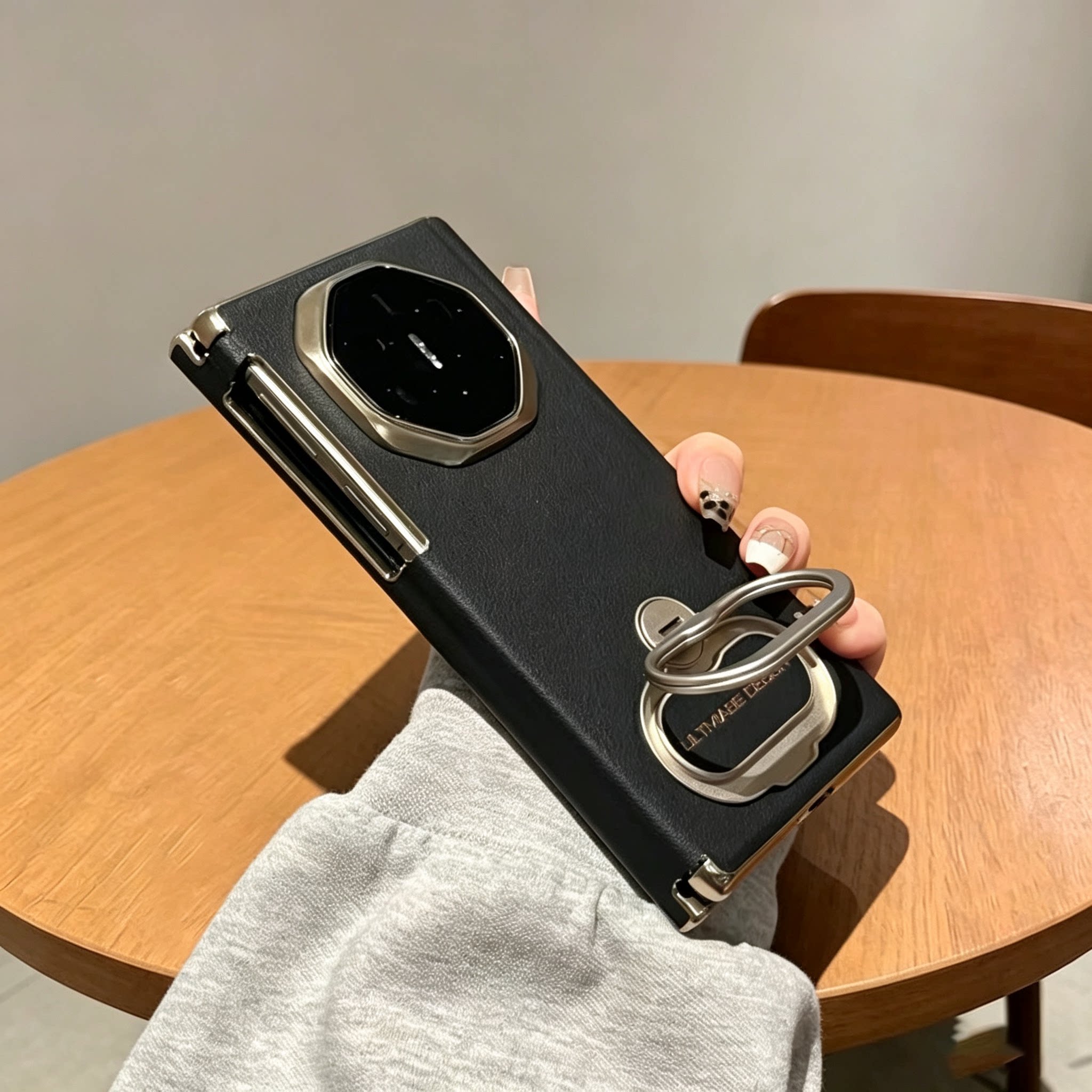 【双轴保护】适用华为matext手机壳奢华真皮非凡大师Mate XTs新款高级MateX7金属三折叠旋转支架X6X5全包防摔图片