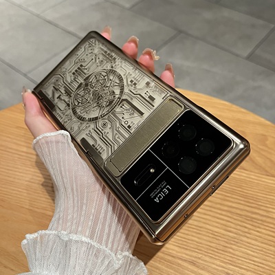 高档适用小米折叠屏mixfold4手机壳超薄MIX Fold3/2镜头全包新款高级透明机械支架壳膜铰链防摔折叠保护套