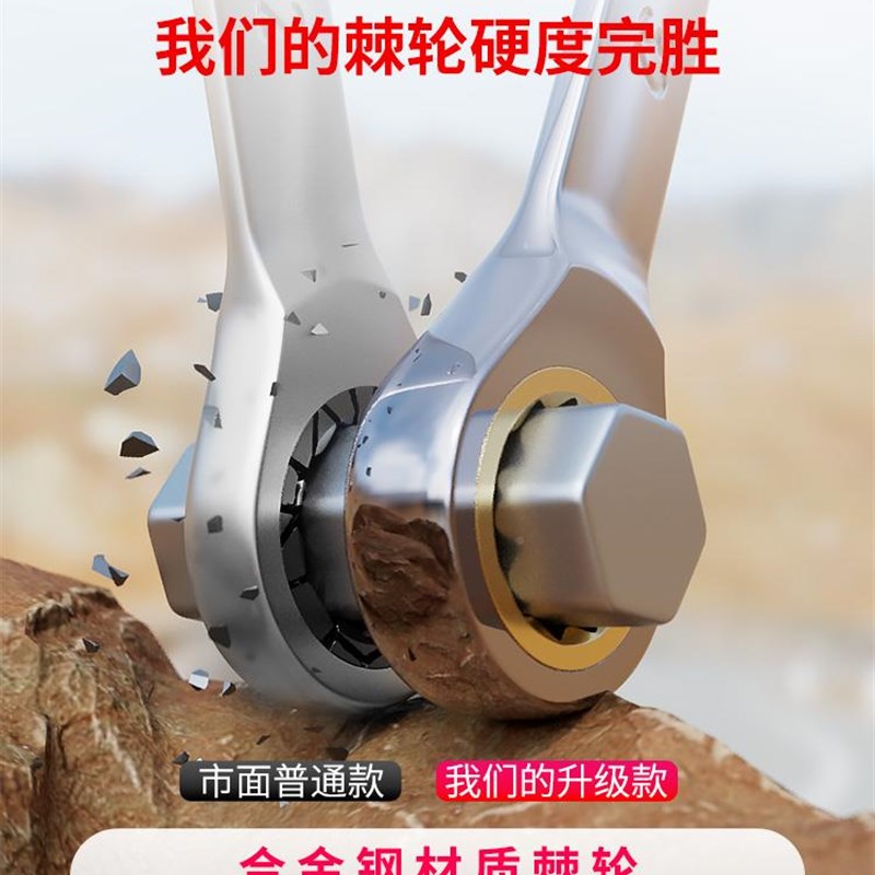 新款棘轮扳手快速梅花双向两用工业级小开口活动加长72齿自动套装