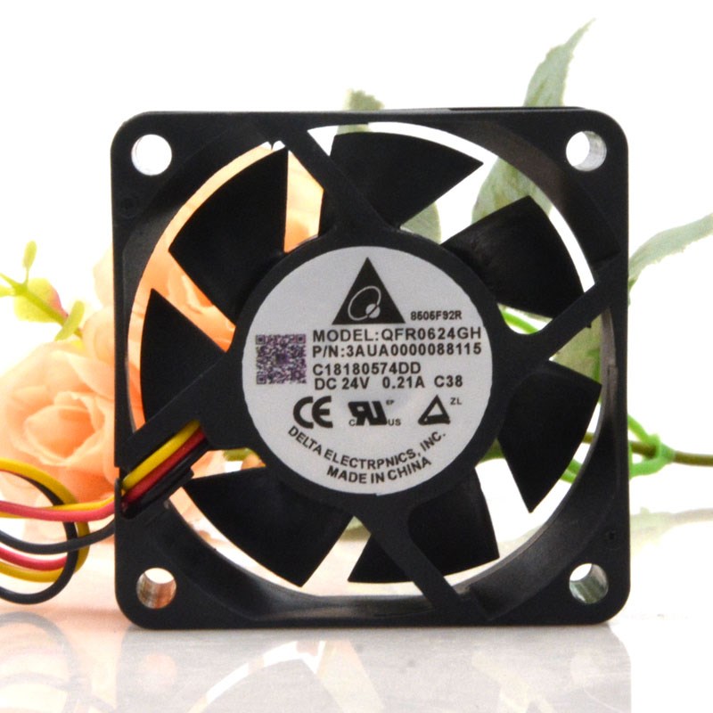 原装台达 QFR0624GH 6025 6CM 24V 0.21A 变频器 控制柜 散热风扇