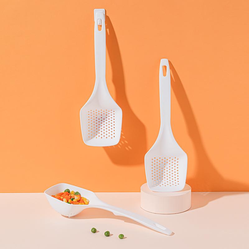 家用厨房漏勺漏网捞面不粘锅耐高温尼龙过滤网大号捞勺漏铲