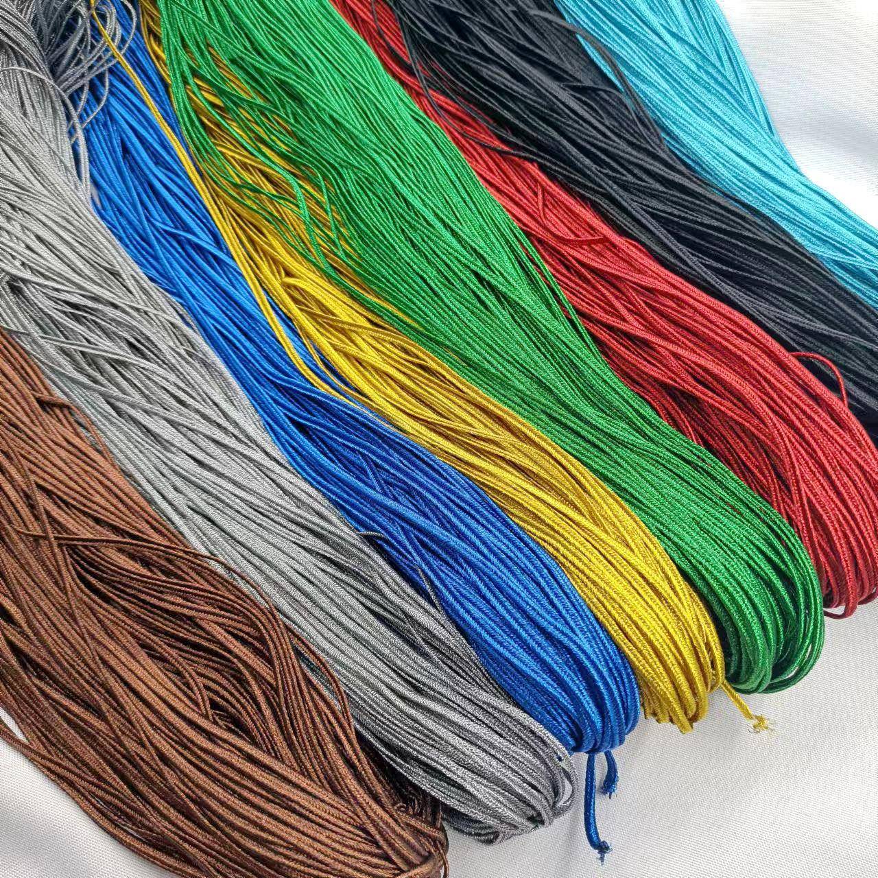 3毫米坑绳彩色金丝银色凹带蛇腹带凹槽UU绳KK如意带娃娃服装辅料