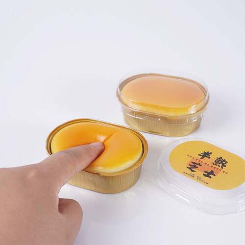 PU慢回弹杯装半熟芝士面包道具仿真甜点湿软手感解压玩具捏捏乐