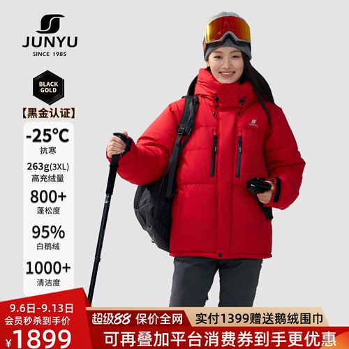 君羽900蓬立衬工艺极寒鹅绒服