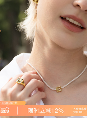 Orange Cube幸运定格项链女款简约气质轻奢设计感锁骨链女友礼物