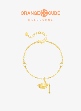 Orange Cube学士帽手链高考毕业季高考毕业季送礼