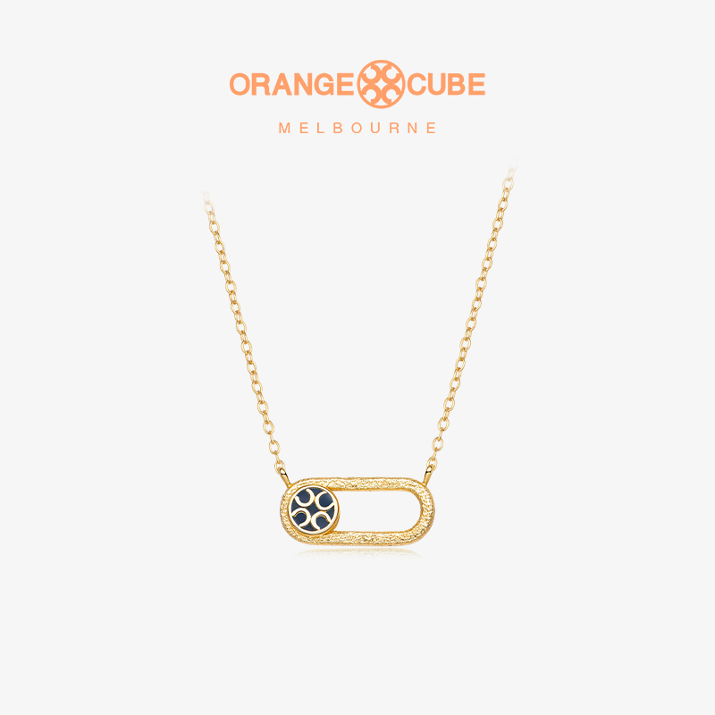 orangecube925银女款开关项链