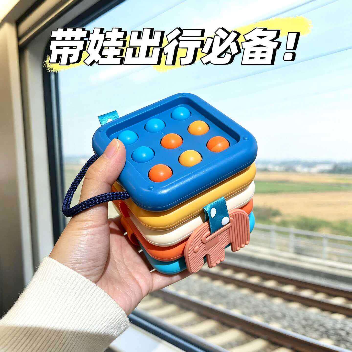 【高铁打发时间玩具】忙碌球叠叠乐外出哄娃神器便携宝宝手指训练