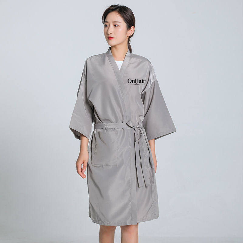 网红款高档理发店客袍染发衣美发客服发廊烫染潮定制logo美容院