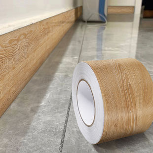 踢脚线墙贴自粘木纹防水贴纸地脚线封边条墙角脚纸楼梯瓷砖改色贴