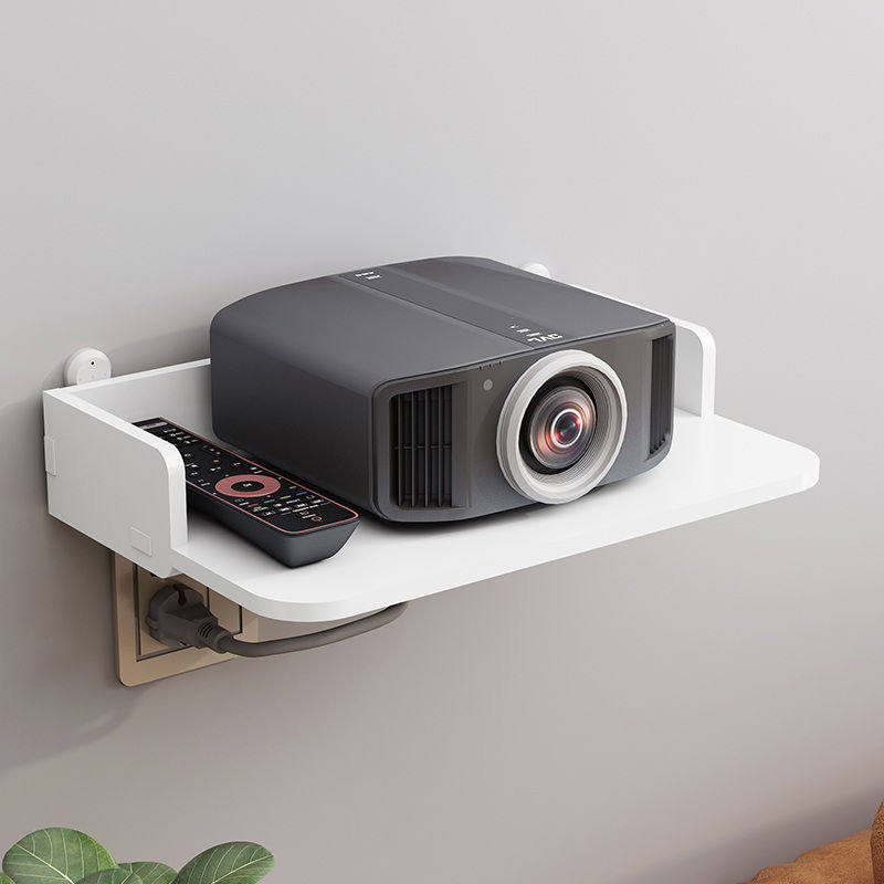 免打孔投影仪置物架家用室内机顶盒路由挂墙器摄像头支架墙上架子